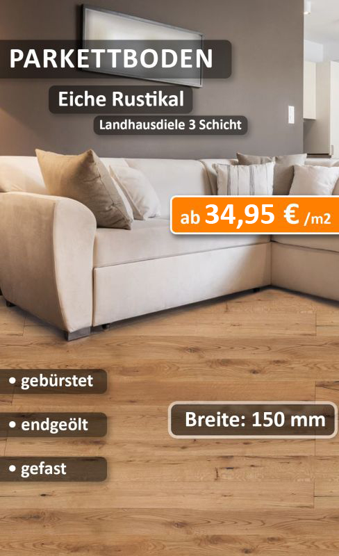 Parkett Landhausdiele Werbung